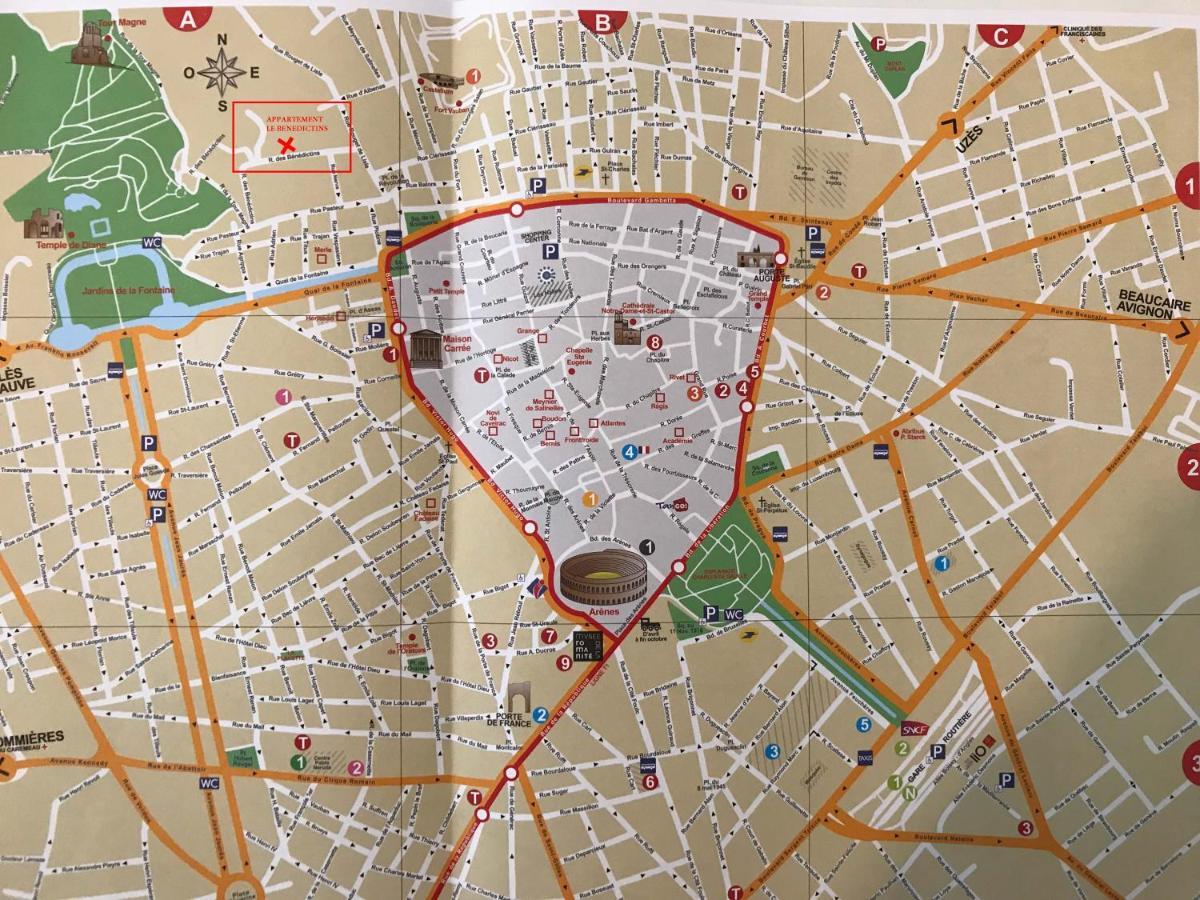 Le Benedictins Apartment Nimes Bagian luar foto